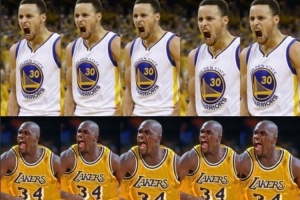 5个鲨鱼对阵5个库里谁赢？奥尼尔：库里赢&他没有弱点 我罚球不行