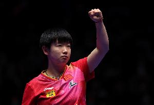 孙颖莎：跟王曼昱配合得越来越好 找到了属于我们的默契跟节奏