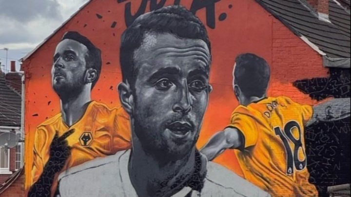 狼队球迷为若塔绘制壁画，他将永远是伍尔弗汉普顿的传奇