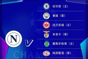 好签！那不勒斯欧冠赛程：开局战曼城收官对切尔西，第4轮对法鹰
