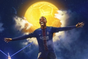 法甲晒登贝莱金球海报：世界最佳球员效力于法甲