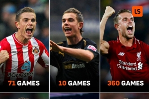 里程碑！乔丹-亨德森职业生涯俱乐部出战场次已经达到500场