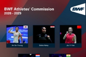 官方：贾一凡当选2026–2029任期新一届世界羽联运动员委员会成员