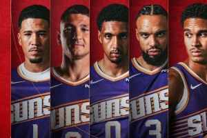 中国赛太阳VS篮网首发：布克狄龙阿伦领衔 对阵小波特托马斯