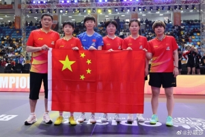 孙颖莎：大家齐心协力共同捍卫了国乒的荣誉，荣誉属于我们每个人