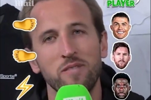 凯恩打造完美球员：C罗右脚+梅西左脚+哈兰德力量+布斯克茨球商