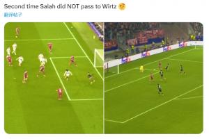 连续两场了！推特球迷晒图热议：萨拉赫不传维尔茨