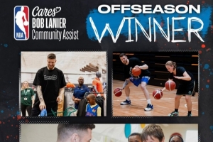 NBA官方：雷霆中锋哈尔滕施泰因获得休赛期鲍勃-兰尼尔社区关怀奖