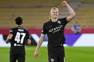 连续4个主场打进多粒进球，哈兰德是英超历史上第三位做到的球员